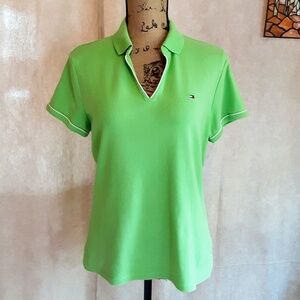 Tommy Hilfiger Spring Green Cotton Polo Shirt L/XL